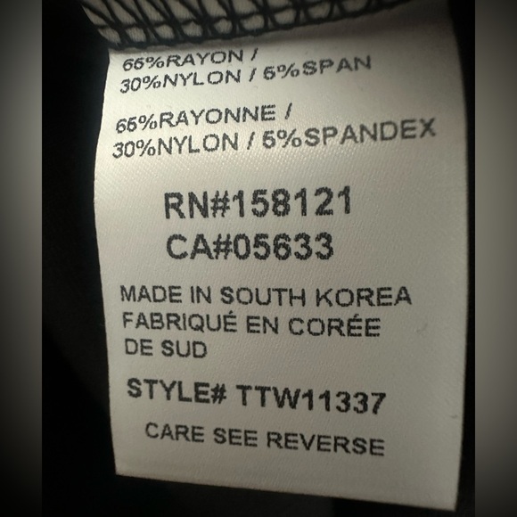 Trisha Tyler Long Sleeve Blouse Elastic Band Front Size 3X Black Assymetric NWT - Picture 5 of 6